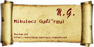 Mikulecz Györgyi névjegykártya