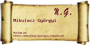 Mikulecz Györgyi névjegykártya