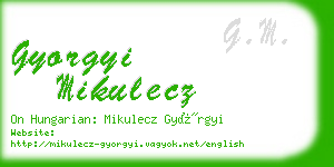 gyorgyi mikulecz business card